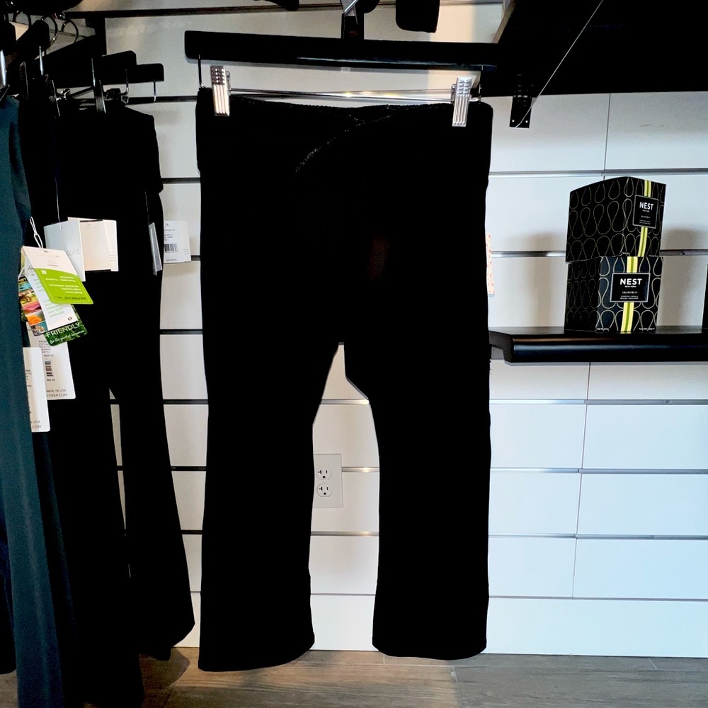 free people Black Crisscross Capris